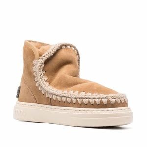 Mou Crochet Stitch trim sneaker boot